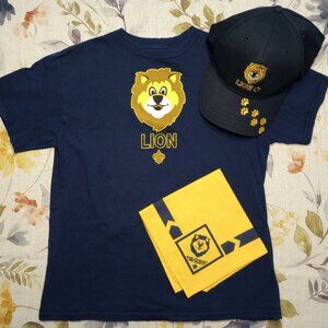 Cub Scout Lion Rank T-shirt, Hat, and Neckerchief Set